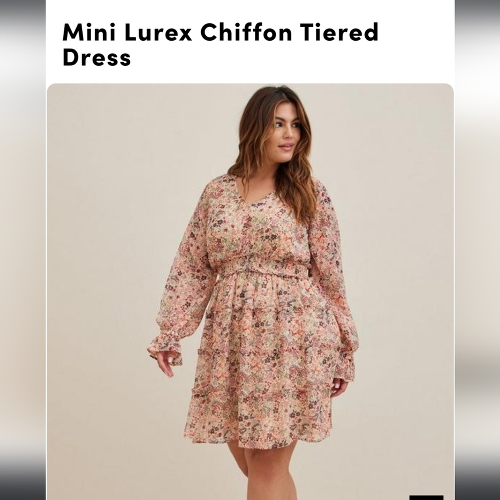 Torrid mini dress floral size 1 but can also fit size 2